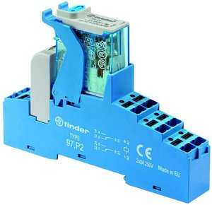 Przekaźnik sprzęgający, serii 4C z zaciskami Push-in Finder 4C.P2.9.024.0050 Blok bramy LED