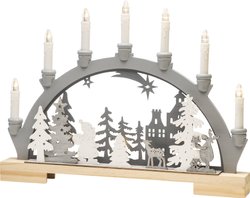 Konstsmide 3260-320 Łuk dekoracyjny Las ciepła biel LED szary