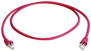 kabel LAN Telegärtner L00000A0232, 0.25 m, RJ45, CAT 6a, S/FTP, 0.25 m, czerwony
