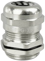 TRU COMPONENTS  Dławnica kablowa  PG13.5  mosiądz (niklowany) Dławnica kablowa TRU COMPONENTS TC-10302880, 1 szt.