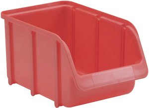 Skrzynka magazynowa Hünersdorff 3 673100  (S x W x G) 146 x 127 x 242 mm czerwony 1 szt.