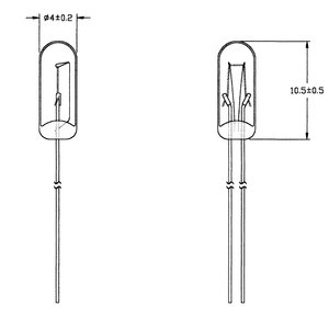 Żarówka T1 1/4 WT zestaw 5 szt. 24V/40 mA