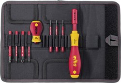 Zestaw końcowek slimVario do wkrętaków VDE, 9 szt. Zestaw wymiennych końcówek wkrętaka Wiha  41232