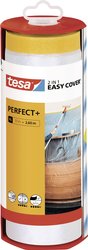 tesa Easy Cover Perfect + Dispenser XL - Folia malarska 2w1 z taśmą maskującą washi i dozownikiem - do czystych, precyzyjnych cięć - z osłoną ostrza - 17 mx 2,60 m Folia ochronna tesa  56572-00000-00 Easy Cover Perfect+ (D x S) 17 m x 2.60 m 17 m 1 szt.