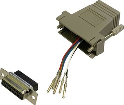 Adapter BKL Electronic 10121112 złącze żeńskie D-SUB 15-pin - złącze żeńskie RJ12