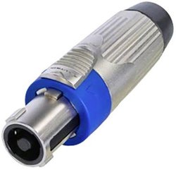 Złącze Neutrik NLT4FXX SpeakON® 4-pinowe żeńskie, obudowa niklowa Złącze Neutrik NLT4FXX NLT4FXX, mosiądz, 1 szt.