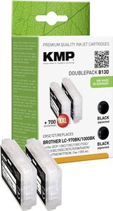 Tusz KMP B13D = 2X Brother LC-970BK, zamiennik, czarny