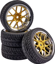 Koło kompletne Carson Modellsport 900163 1:10 Straßenprofil 4 szt.