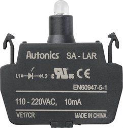 TRU COMPONENTS Typ pojedynczy blok LED / 110 V, 240 V / czerwony TRU COMPONENTS SA-LAR Element LED czerwony 110 V, 240 V 1 szt.