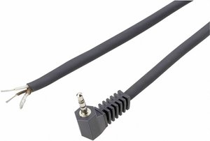 Wtyczka jack 3,5 mm BKL Electronic, stereo, kątowa, kabel 1,8 m