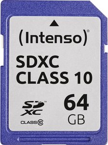 Karta pamięci SDXC Intenso 3411490, 64 GB, Class 10, 20 MB/s / 12 MB/s