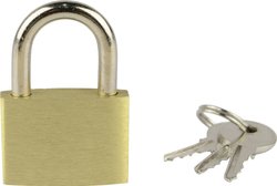Kłódka mosiężna, 25 mm, 3 klucze