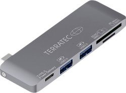 Adapter USB typu C z USB-C PD, 2 portami USB 3.0 i czytnikiem kart SD/microSD Stacja dokująca USB-C® Terratec Stacja dokująca USB-C® CONNECT C7