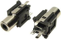 Złącze męskie RCA/Cinch Cliff FC68375 , złącze żeńskie do wbudowania pionowego, 1 szt.