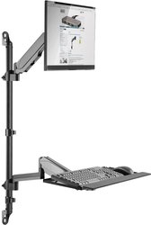 Praca Digitus elastycznego stojące/gniazdo do montażu na ścianie, Single Monitor Uchwyt ścienny do monitora Digitus DA-90372 43,2 cm (17'') - 81,3 cm (32'')