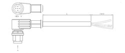 Kabel czujnika / urządzenia wykonawczego, kabel połączeniowy, gniazdo proste, M12, otwarty koniec Kabel czujników/elementów wykonawczych TE Connectivity 1-2273047-1 1 szt.