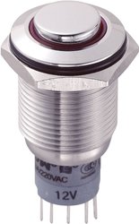 Przycisk wandaloodporny chwilowy TRU COMPONENTS LAS2GQH-11E/R/12V/S/P, 1 x wł/(wł), 1 szt.