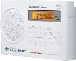 Radio przenośne Sangean DPR-69+ DAB+, UKW funkcja ładowania akumulatora biały