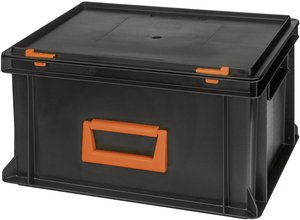 Pudełko z tworzywa sztucznego Alutec Magnus PC 20 139220110188  (S x W x G) 400 x 233 x 300 mm czarny, pomarańczowy 1 szt.