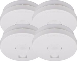 Brennenstuhl Czujnik dymu 1290050004 Zestaw 4-elementowy Czujnik dymu Brennenstuhl 1290050004 bateryjne