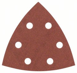 Zestaw arkuszy ściernych do szlifierki delta, 93 mm, 240, 6 otworów, 25-pak Papier ścierny delta Bosch Accessories  2607017110  25 szt.