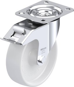 Kółko z systemem blokowania Blickle LE-PO 125G-FI, średnica: 125 mm, obrotowe