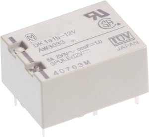 Przekaźnik drukowany Panasonic DK1A1B-24V DK1A1B-24V, monostabilny, 1 cewka, 125 V/DC, 250 V/AC, 8 A, 1 szt.