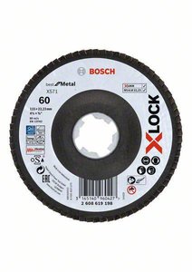 Tarcza szlifierska listkowa X571 Best for metal, kątowa, 115 mm, K 60, Fiber Tarcza lamelkowa Bosch Accessories 2608619198 1 szt.