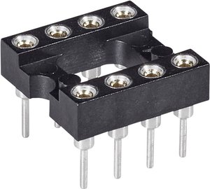 MP 24.6 STG BU Podstawka pod układy scalone Wymiary siatki: 15.24 mm, 2.54 mm Ilość styków: 24 precyzyjne styki 1 szt.