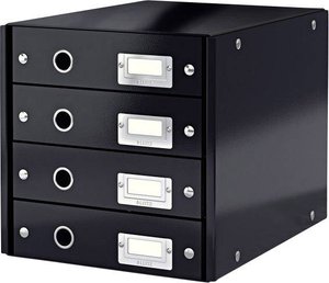 Szafka z szufladami Leitz 6049-00-95 czarny DIN A4 Ilość szuflad: 4