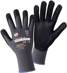 Rękawice robocze L+D worky FOAM Nylon NITRILE 1158-8, Rozmiar rękawic: 8, M, czarny, szary