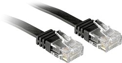 Kabel LAN LINDY 47525, 1 szt., RJ45, CAT 6, U/UTP, 10.00 m, czarny