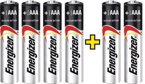 Baterie alkaliczne AAA Energizer Max, 4 + 2 gratis Bateria AAA/R03 Energizer Max 4+2  1.5 V 6 szt.