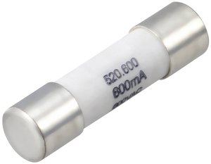 VOLTCRAFT  VC 191 Fuse  Bezpiecznik do multimetru  (Ø x D) 5 mm x 20 mm  600 mA  600 V/AC, 500 V/DC  szybki -F-  Zawartość 1 szt.