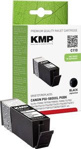 KMP Tusz Zamiennik Canon PGI-580PGBK XXL Czarny  atrament KMP C110 1576,0201, 1 szt.