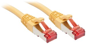 Kabel sieciowy Lindy RJ-45 Cat.6 S/FTP 0,5m Żółty 0,5m Cat6 S/FTP (S-STP) Kabel LAN LINDY 47761, 1 szt., RJ45, CAT 6, S/FTP, 0.50 m, żółty
