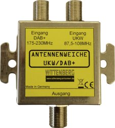 Rozdzielacz (Splitter) antenowy Wittenberg Antennen UKW & DAB+ 103086, 1 szt.