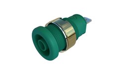 Bezpieczne gniazdo laboratoryjne SEB 2610 F4.8 Gniazdo, niklowane, konektor płaski 4.8, zielony SKS Hirschmann SEB 2610 F4,8 Ni grün Gniazdo do zabudowy bezpieczne 1 szt.