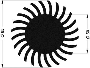 Radiator LED Fischer Elektronik SK 572 10 SA 2.3 K/W