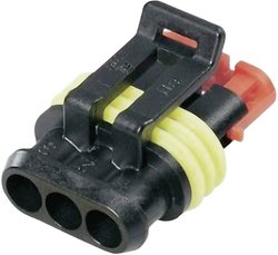 Obudowa gniazda TE Connectivity AMP Superseal 282087-1, 14A, 24 V, 3-pin