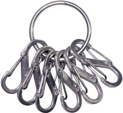 NITE Ize Kółko do kluczy z karabińczykiem NI-KRGS-11-R3 KeyRing 6 S-Biner srebrny 1 szt.