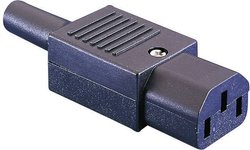 Złącze męskie IEC Bulgin PX PX0587, styki: 2 + PE, 250 V, 10 A, 1 szt.