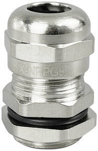 TRU COMPONENTS  Dławnica kablowa  PG9  mosiądz (niklowany) Dławnica kablowa TRU COMPONENTS TC-10302872, 1 szt.