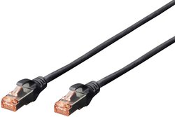 Kabel krosowy DIGITUS Professional CAT 6 S-FTP, LSZH, AWG 27/7, skrętka, 5 m długości, czarny Kabel LAN Digitus DK-1644-050/BL, 1 szt., RJ45, CAT 6, S/FTP, 5.00 m, czarny