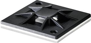 Gniazdo montażowe do opasek kablowych HellermannTyton QM40A-PA66-BK-L1 151-10916 1 szt.