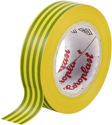 Taśma izolacyjna Coroplast 302-10-GN/YE 302 (D x S) 10 m x 15 mm 10 m 1 szt.