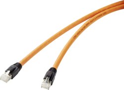 Kabel LAN Renkforce RF-4769896, 1 szt., RJ45, CAT 8.1, S/FTP, 7.50 m, pomarańczowy