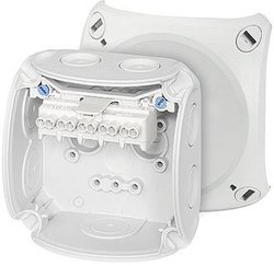 Skrzynka przyłączeniowa Hensel DK 0202 G, IP66, (D x S x W) 62 x 93 x 93 mm, szaro-biały (ral 7035), 1 szt.