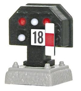 Sygnalizator zamknięcia toru Viessmann 4018, 7 mm, kolej D, 4 diody LED, skala H0