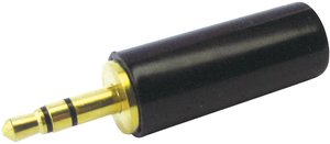 Złącze męskie jack 3,5 mm JPS-35G Cliff FT6301 złącze męskie proste Ilość styków: 3 stereo czarny 1 szt.
